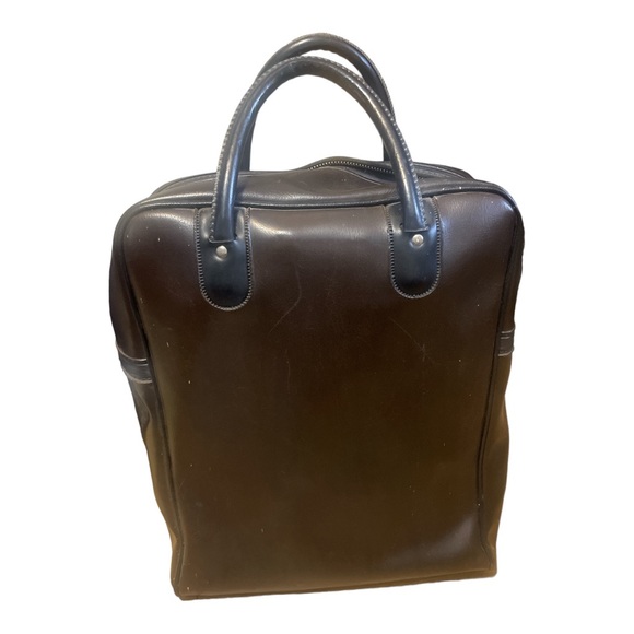 Vintage Thermos Aladdin Sandwich Box Picnic Set  Vinyl Bag -Wood look Thermos - Picture 2 of 7